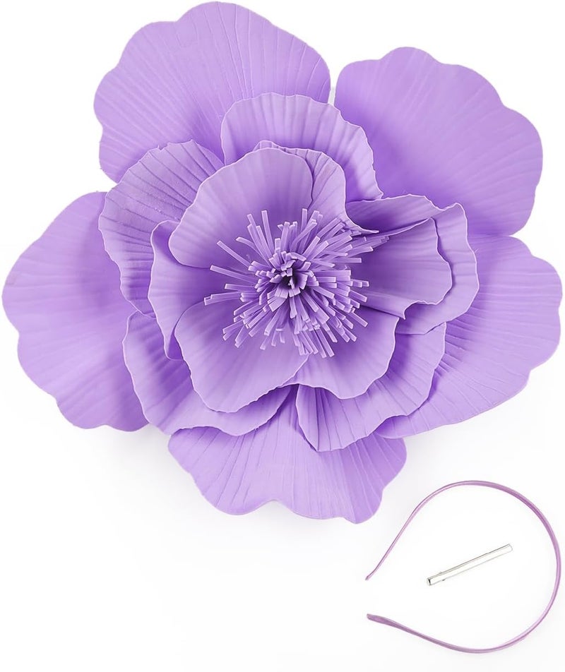 LDFWAY Large Flower Fascinators for Girls Women Tea Party Cocktail Headwear Derby Hats with Headband and Clip for Wedding - Image 2